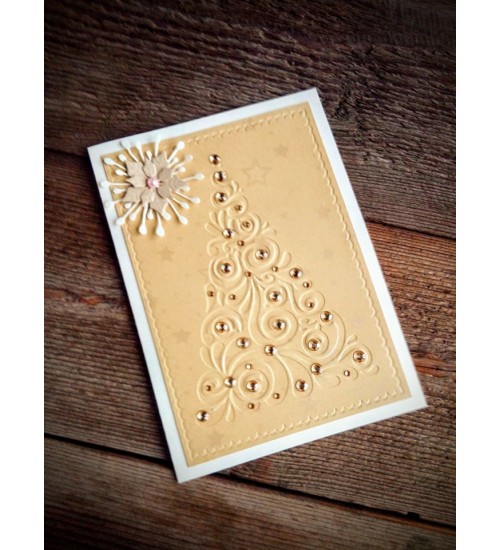 Jõulukaart "Kuldne kuusepuu"
