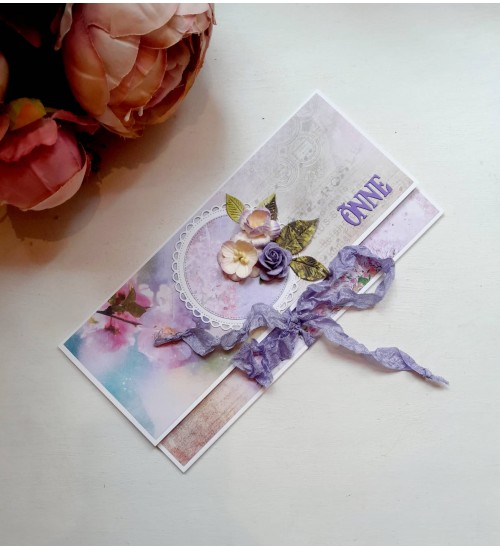 Kaunis õnnitluskaart "Imelised roosid", rahataskuga
