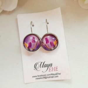 Klaaskamee kõrvarõngad tulpide pildiga