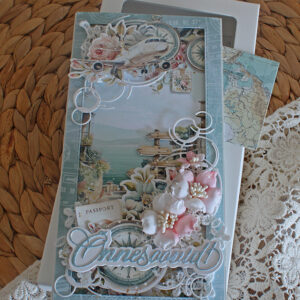 Malbetes toonides õnnitluskaart ümbrikuga, karbis