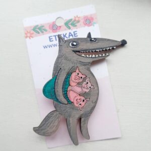 Hand painted brooch
