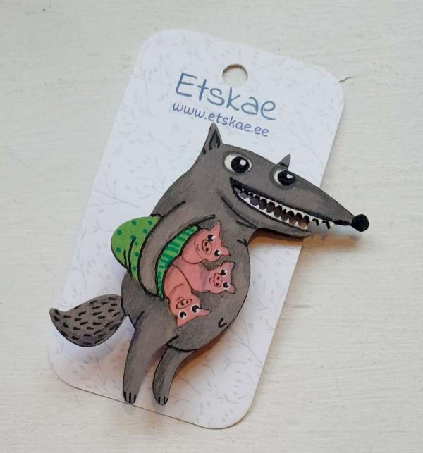 Hand painted brooch