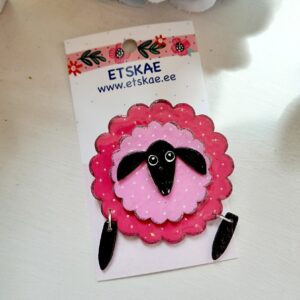 Hand painted brooch