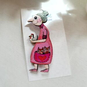 Hand painted brooch
