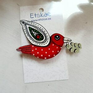 Hand painted brooch