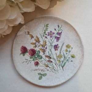 Handmade ceramic little plate with picture