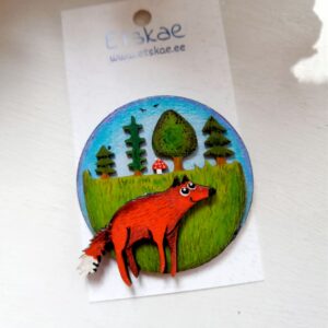 Hand painted brooch