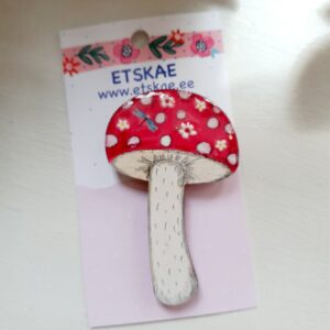 Hand painted brooch