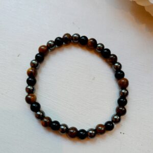 Käeehe tiigrisilma, hematiidi ja musta oonüksiga