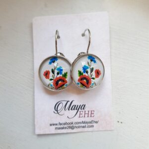 Earrings with a picture