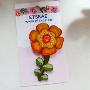 Hand painted brooch