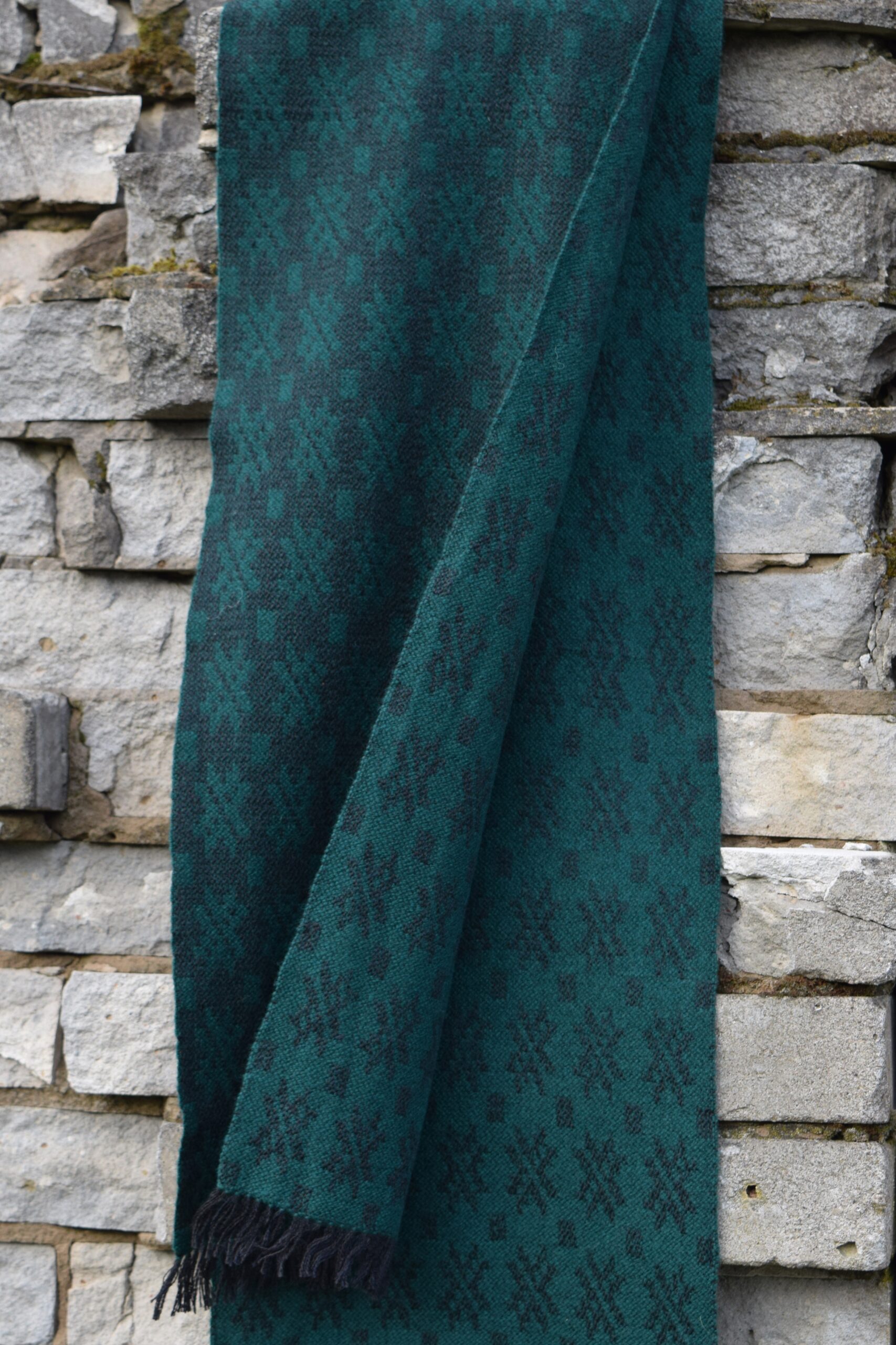 Kangastelgedel Kootud roheline Sall