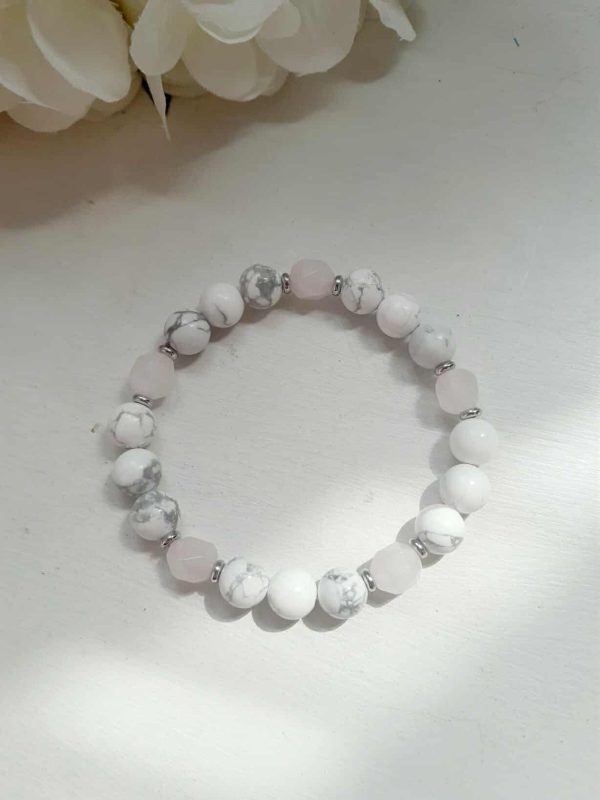 Bracelet with pink quartz
