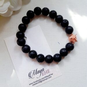 Käevõru laavakivi ja öökulli ripatsiga