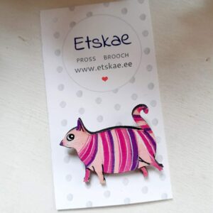 Käsitsi Maalitud pross "Kass"