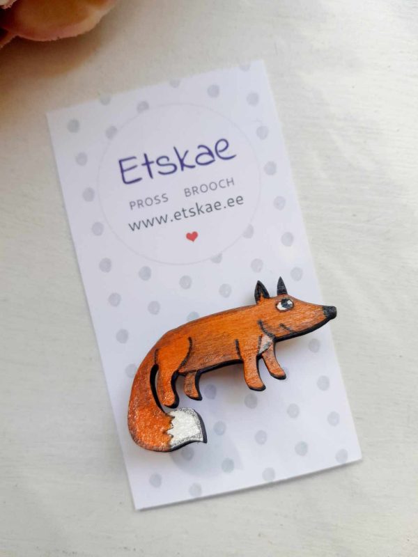 Hand painted brooch