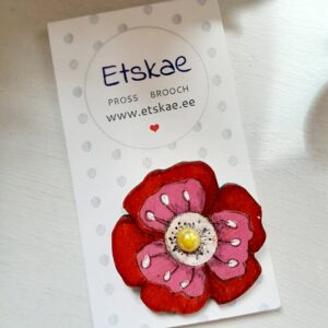Käsitsi maalitud pross "Lilleke"