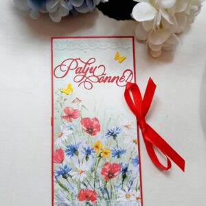 Congratulate card with a money pocket.
