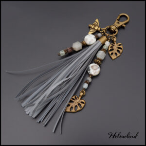 Külluslik helkiv ripats "Mesilane" kiivi jaspise ja morganiidiga