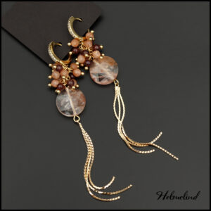 Amazing earrings with different crystals