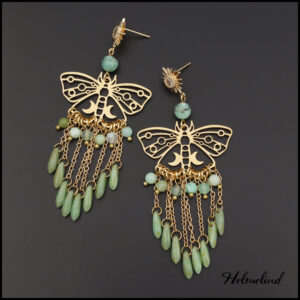 Amazing earrings with different crystals