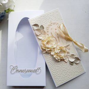 Wedding card with money pocket