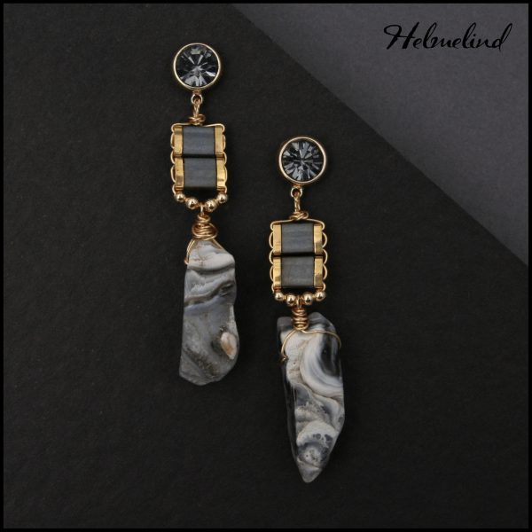 Amazing earrings with different crystals
