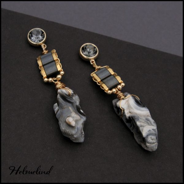 Amazing earrings with different crystals - Image 2