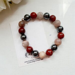 Käeehe hematiidi, koralli ja Botswana ahhaadiga