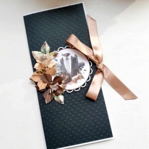 Härrasmehelik õnnitluskaart, rahatasku lisamise võimalus