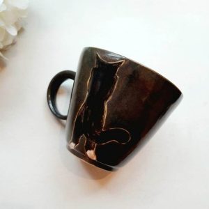 Handmade ceramic cup "Kittycat"