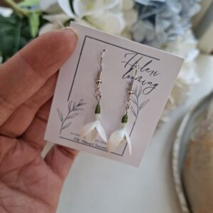 Kaunid fimosavist kõrvarõngad "Lumikellukesed"