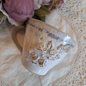 Handcrafted ceramic cup "Flowers"
