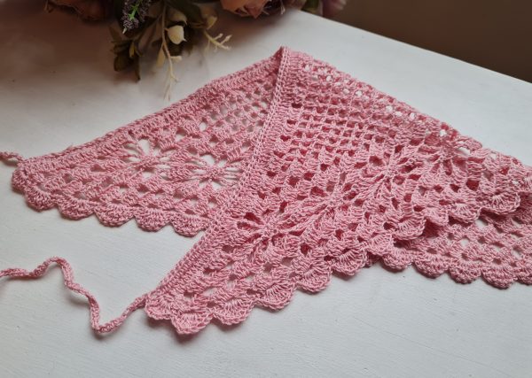 Heegeldatu pearätik, roosa (48cm)