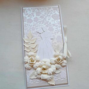 Handcrafted congratulation card with an envelope