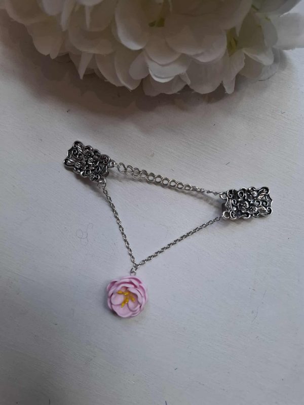Hõlmakinnitus fimosavist detailiga "Heleroosa pojeng" - Image 3