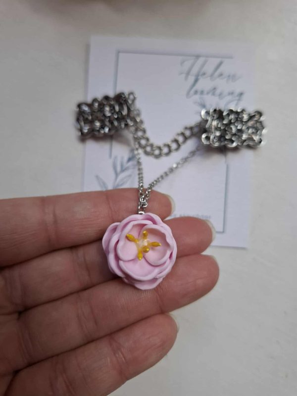 Hõlmakinnitus fimosavist detailiga "Heleroosa pojeng" - Image 2