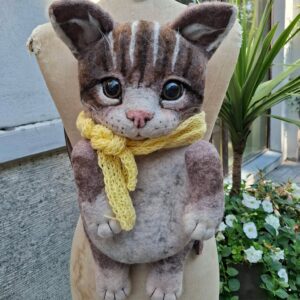 Handcrafted backpack "Kitty with a friend"
