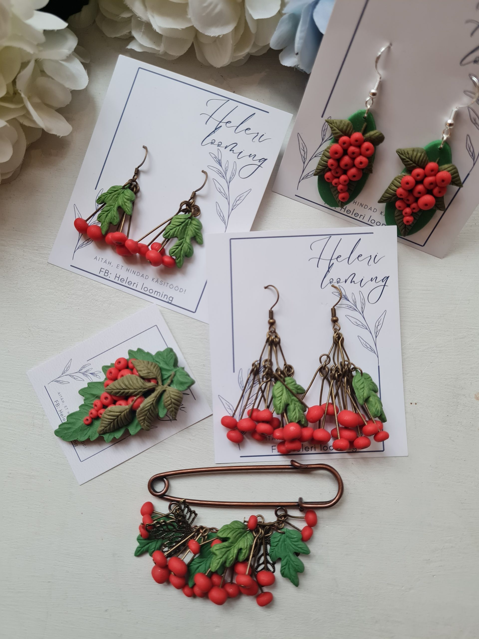 Kõrvarõngad "Kaunid pihlakad lehel" - Image 2