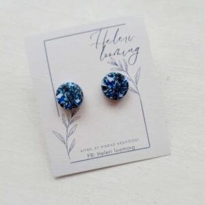 Kõrvarõngad "Sini-must-valge ring"