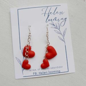 Kõrvarõngad "Punased südamed"