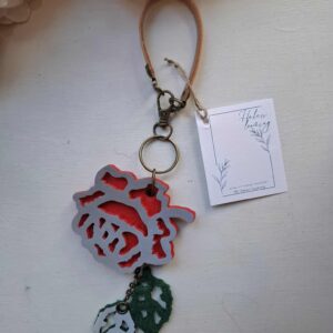 Reflecting keychain "Rose"