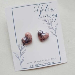 Kõrvarõngad "Sädelevad roosad südamed"