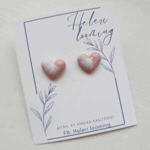 Kõrvarõngad "Sädelevad roosad südamed"