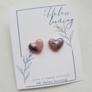 Kõrvarõngad "Sädelevad roosad südamed"