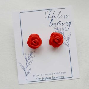 Kõrvarõngad "Punased roosid"
