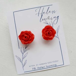 Kõrvarõngad "Punased roosid"