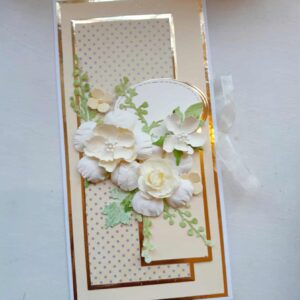 Käsitsi meisterdatud rahatasku "Kaunid õied", ümbrikuga