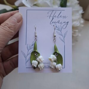 Kaunid fimosavist kõrvarõngad "Piibelehed"