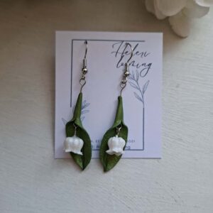 Kaunid fimosavist kõrvarõngad "Piibelehed"